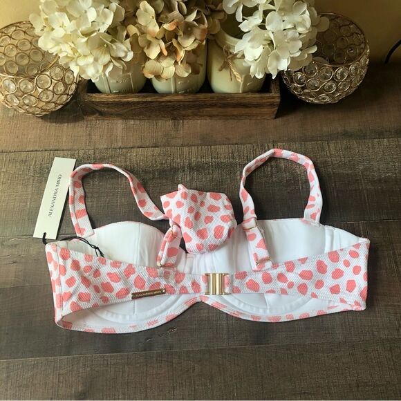 Alexandra Miro Clara Bikini Top Leo Print Pink - Picture 4 of 5